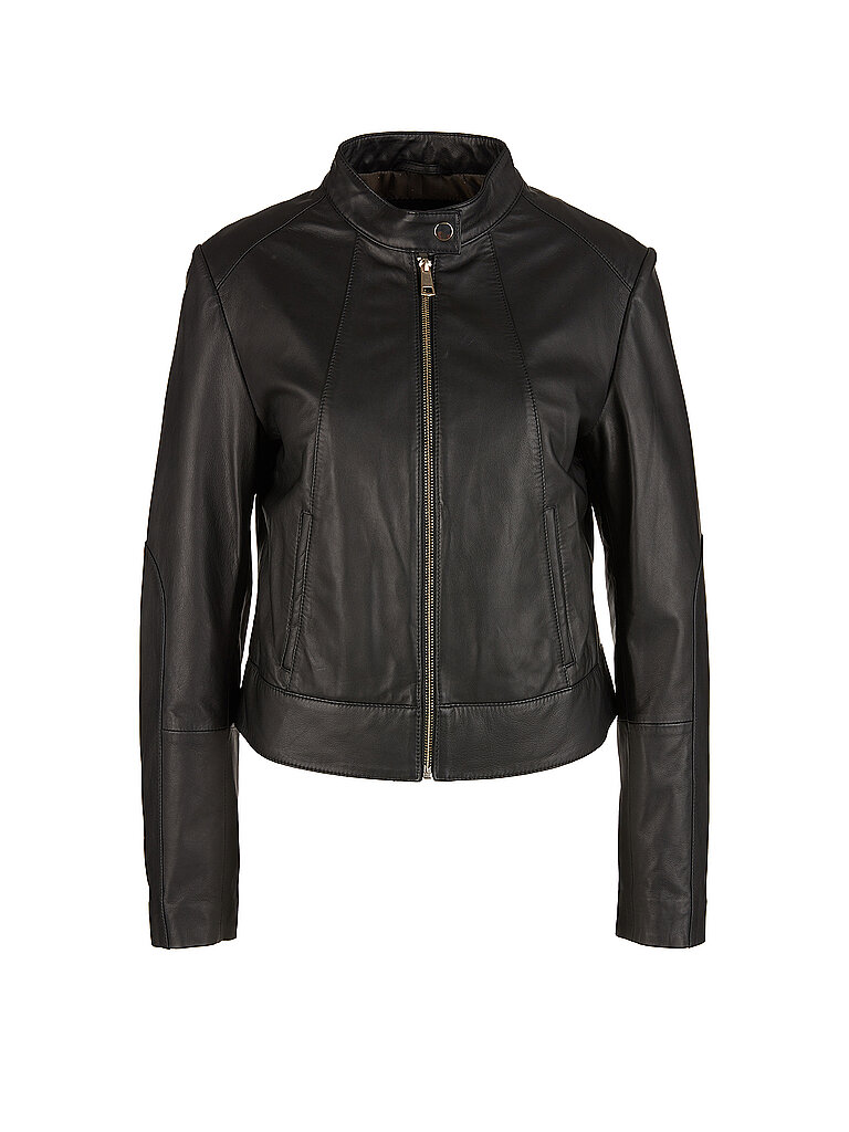 S.OLIVER BLACK LABEL Lederjacke schwarz | 36